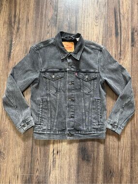 Levi's Gray Washed Denim Trucker Jacket